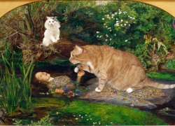 Sir John Everett Millais, Ophelia and Cats