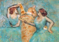 Edgar Degas, Two dancers. The Cat enters the scene