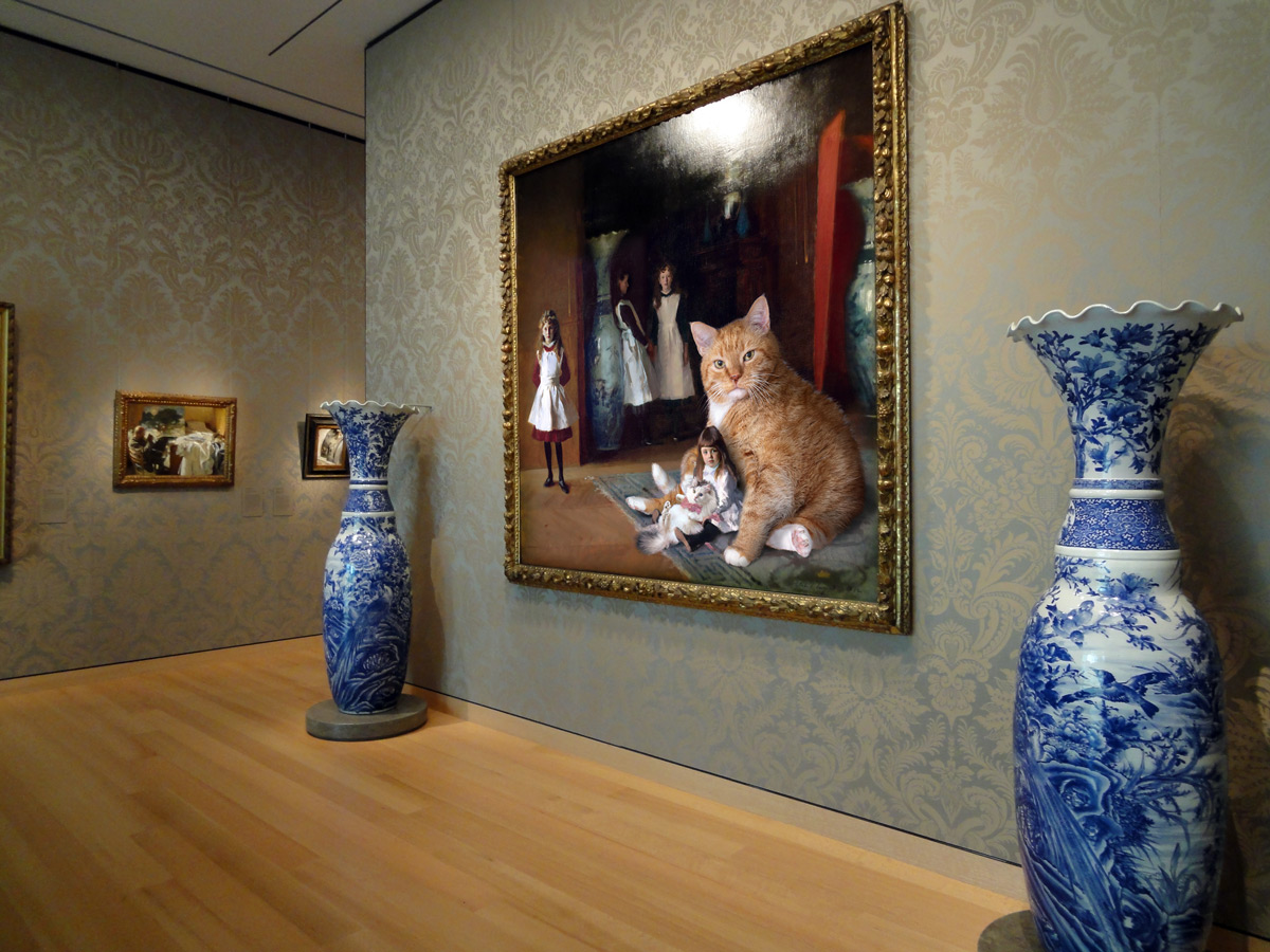 John Singer Sargent, The Daughters and The Cats of Edward Darley Boit in the secret room in the Museum of Fine Arts, Boston