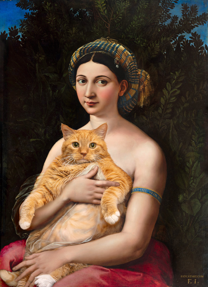 Raphael, La Fornarina and the Cat